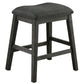 Briarcrest - Set of 2 - 26" Gray Wood Counter Height Bar Stools with High Back and Foam Cushion