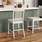 Slat Back Counter Stools (Set of 2) - White