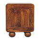 Open Woven Bedside Table, 1 Drawer - Chestnut