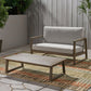 Belgian - Loveseat & Coffee Table Set With Water Resistant Cushions - Gray