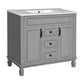 Bathroom Vanity With Top Sink, Basin On Cabinet With 2 Soft Closing Doors And 2 Drawers