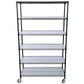6 Tier 6000Lbs Capacity Nsf Metal Shelf Wire Shelving Unit, Heavy Duty Adjustable Storage Rack With Wheels & Shelf Liners For Commercial Grade Utility Steel Storage Rack