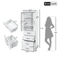 Bathroom Vanity With 2 Damping Hinge Doors, 3 Drawers, Adjustable Shelves - White