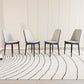 Modern Dining Chair With Cushions And Metal Legs