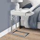 Accent Table, C - Shaped Glossy Contemporary & Modern - White