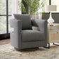 Swivel Chair With Fabric Upholstery - Gray