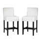 Zahara - Set of 2 - 29" Ivory Bonded Leather Counter Stools with High Back