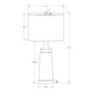 Lighting, Table Lamp, Resin, Contemporary - Black / Cream