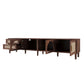 TV Stand With App-Controlled LED Lights, 2 Drawers & Door Storage