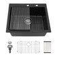 Quartz Kitchen Sink, Granite Composite, Drop In Sink With Durable Design