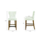 Avila - Set of 2 - 26" Tufted Back Counter Stools with Cream Upholstery