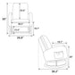 Modern Accent Rocker Armchair With Side Pocket, Upholstered High Back