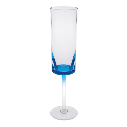 Oval Halo - Acrylic Champagne Flutes (Set of 4)