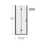 Bifold Frameless Shower Door With Tempered Clear Glass