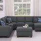 Tina - 8 Piece Upholstered Sectional With Ottoman