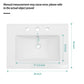 Rectangular Single Vanity Top With 3 Faucet Hole Sink - White