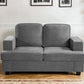 Modern Loveseat, Comfortable 2 Seater Couch With Deep Seating, Loose Back Cushions, Wide Arms