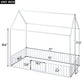 Metal House Bed With Fence And Door
