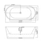 Gloss Freestanding Bathtub With Drain, Stand Alone Soaking Tub