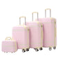 Hardshell Luggage Set 4 Pieces With Tsa Lock 20" / 24" / 28" Spinner Suitcase Lightweight - Light Pink