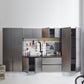 Nova Series - Garage Cabinet Set A With Soft Closing Doors - Metallic Gray