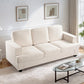 Modern Sofa, Comfortable 3 Seater Couch With Deep Seating, Loose Back Cushions, Wide Arms
