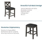 5 Pieces Counter Height Rustic Farmhouse Dining Room Wooden Bar Table Set With 2 Stools And 2 Chairs