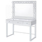 Trevor - 3 Drawer Makeup Vanity Table With Mirror - Chrome