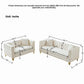 Deep Seat Sofa With Button Nailhead, Square Arm Couches
