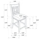 Lattice Back Counter Height Stools (Set of 2)