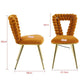 Modern Chair With Iron Tube Legs, Soft Cushions And Comfortable Backrest, Suitable For Dining Room, Living Room, Cafe, Hairball Back