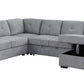 Nyhan - Upholstered Corner Sectional With Pull Out Loveseat And Storaged Chaise