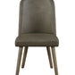 Waylon - Synthetic Leather Side Chair (Set of 2) - Gray / Oak
