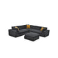 Custom Configuration Modular Sectional With Toss Pillows