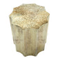Drum Accent Side Table, Stylish Scalloped Design