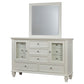 Dennis - 11 Drawer Dresser With Mirror - Cream White