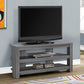 TV Stand, Console, Media Entertainment Center, 3 Storage Shelves