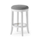 Backless Swivel Stool With Upholstered Seat