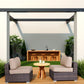 Wide Armless Outdoor Chairs With Cushions (Set of 2)