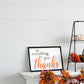 Thanks Wall Sign, Wall Art Decor For Harvest Festival Fall Festival & Thanksgiving Table Decorations (Set of 2) - Black / Orange / White