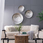 Textured Oversized Disc, Wall Decor For Living Room (Set of 3) - Silver