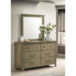 Pelton - 6 Drawer Dresser With Mirror - Oak
