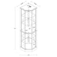 6 Shelf Lighted Corner Curio Cabinet With Adjustable Tempered Glass Shelves And Mirror Back (E26 Light Bulb Not Included)