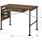 Endang - Writing Desk - Weathered Oak / Black