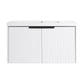 Contemporary Wall Mounted Bathroom Vanity With Resin Double Sink