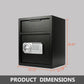 Safe With Drop Slot For Cash Deposits, Multi Scene Safe For Office - Black