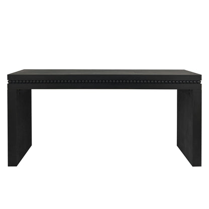 Modern Rustic Wood Table, Rectangular Living Room Center Table With Floating Top Design
