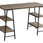 Computer Desk For Home Office, Storage Shelves, Industrial Design