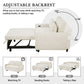 Pull-Out 2 Seat Modern Sleeper Sofa With 2 Throw Pillows And USB Ports