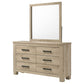 Sansome - 6 Drawer Dresser With Mirror - Oak